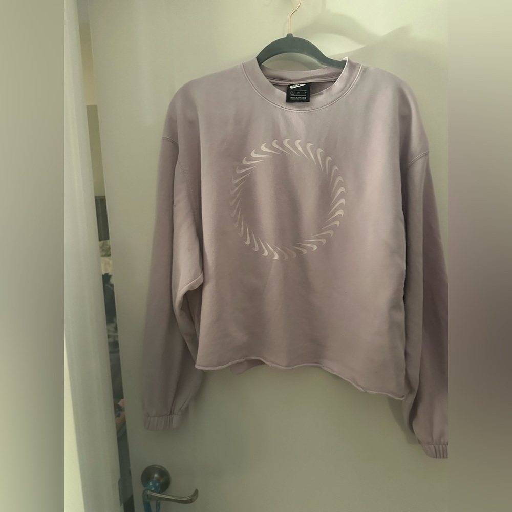 Nike size M Lavender Cotton Blend crop Top